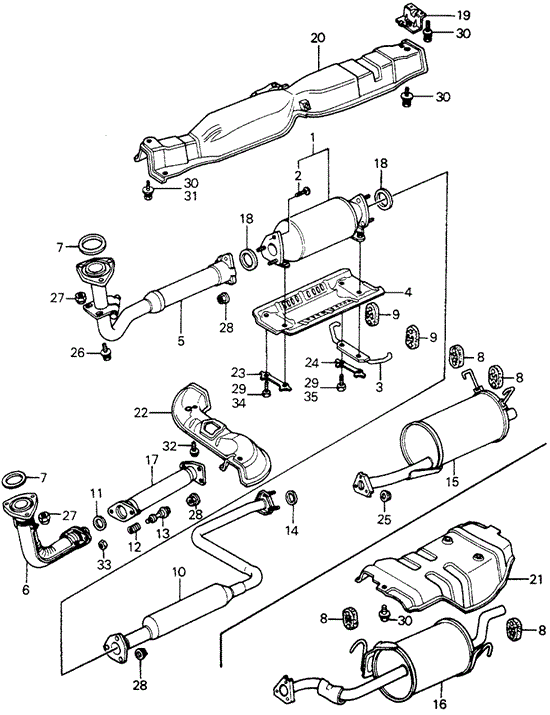 ELECTRICAL / EXHAUST / HEATER / FUEL/EXHAUST SYSTEM (2) for 1983 Honda CIVIC 5-DOOR #1