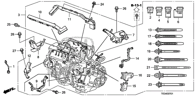 ENGINE/ENGINE WIRE HARNESS (V6) for 2010 Honda ACCORD COUPE #1