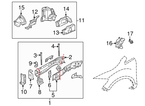 CX-7 STRUCTURAL COMPONENTS & RAILS