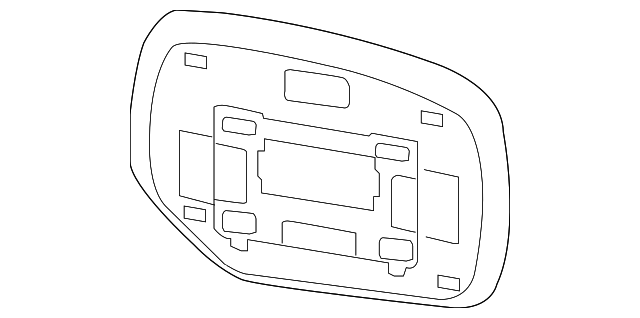 91039AJ201 Деталь MIRROR GLASS, RIGHT