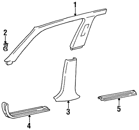 LS400 INTERIOR TRIM - PILLARS