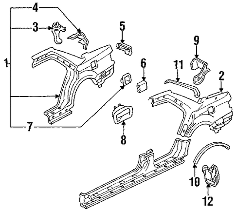 1991 Honda ACCORD COUPE HOLDER, JACK - (63151SM4300ZZ) 1991 Honda ACCORD COUPE HOLDER, JACK - (63151SM4300ZZ)