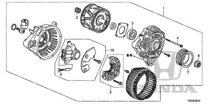 CIVIC SEDAN ALTERNATOR (MITSUBISHI) (1.8L)