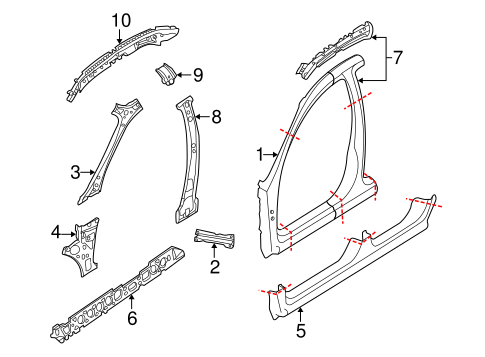 Impreza CENTER PILLAR