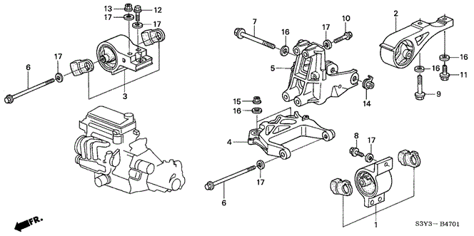 INSIGHT ENGINE MOUNTS (CVT)