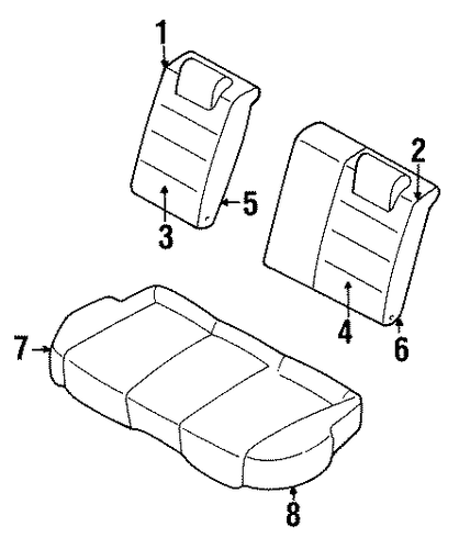 Escort REAR SEAT COMPONENTS