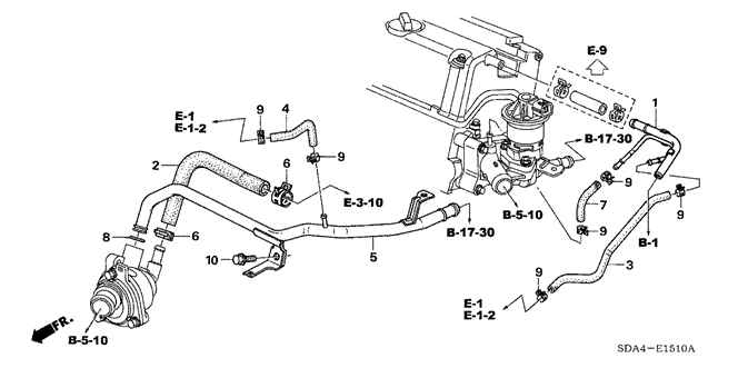 ENGINE/WATER HOSE (L4) for 2003 Honda ACCORD SEDAN #1