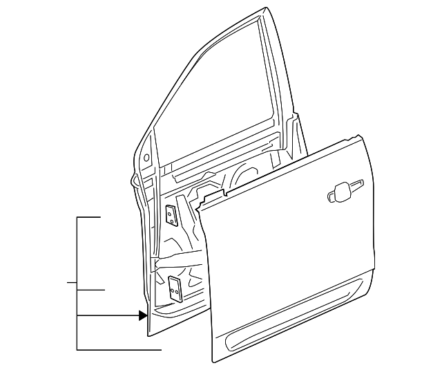 20792548 Деталь DOOR SHELL, LEFT