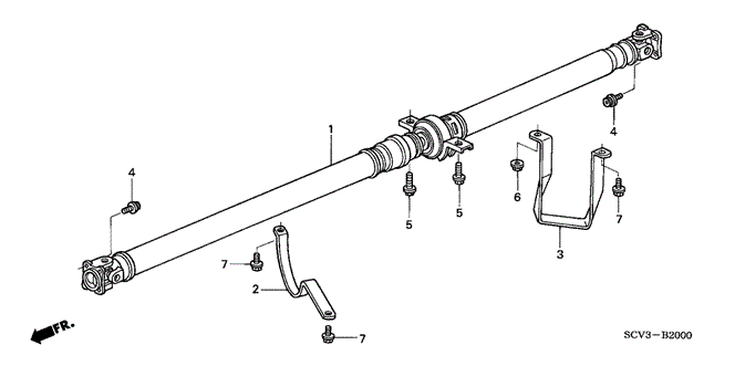 CHASSIS/PROPELLER SHAFT for 2006 Honda ELEMENT #1