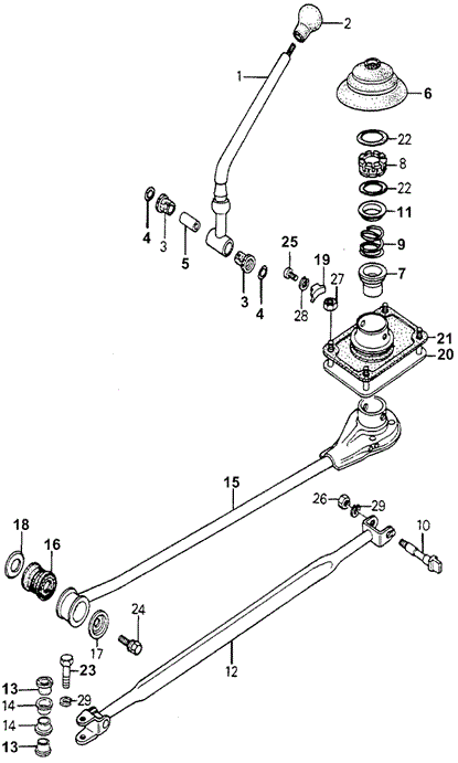 CHASSIS/SHIFT LEVER (1) for 1980 Honda ACCORD HATCHBACK #1