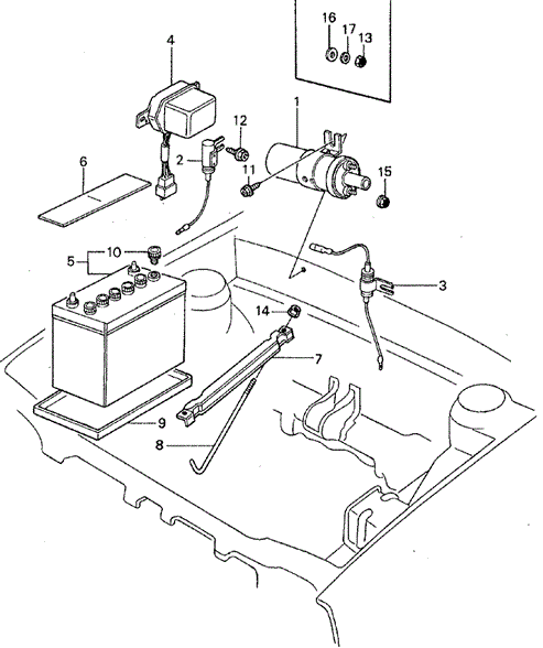 ENGINE/IGNITION COIL - BATTERY for 1982 Honda CIVIC SEDAN #1