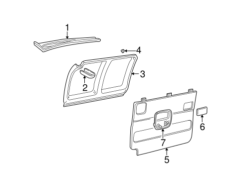 Express 2500 INTERIOR TRIM - SIDE DOOR 2