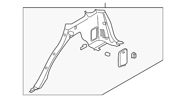 85550-3E000FC Деталь LOWER QTR TRIM, LEFT