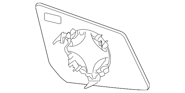 22792130 MIRROR GLASS, RIGHT