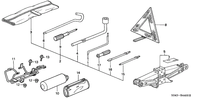 INTERIOR / BUMPER/TOOLS - JACK for 1996 Honda CIVIC SEDAN #1