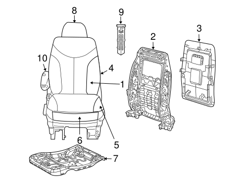 Routan FRONT SEAT COMPONENTS 3