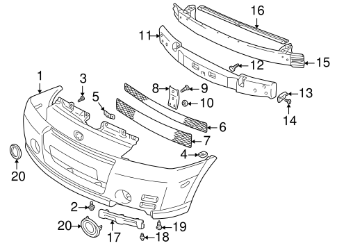 Aerio BUMPER & COMPONENTS - FRONT