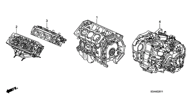 ENGINE/ENGINE ASSY. - TRANSMISSION ASSY. (V6) for 2007 Honda ACCORD SEDAN #1