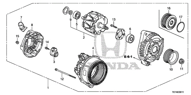 ENGINE/ALTERNATOR (DENSO) (V6) for 2012 Honda ACCORD COUPE #1