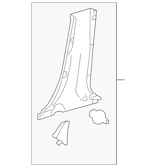 62413-06111-C0 Деталь LWR CTR PLR TRIM, RIGHT
