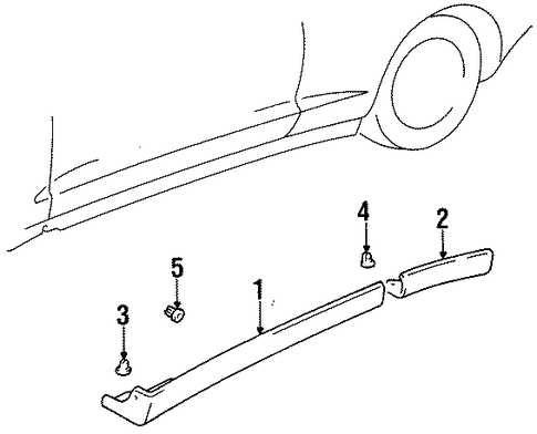 Celica EXTERIOR TRIM - PILLARS