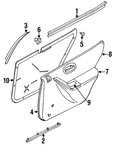 Stratus INTERIOR TRIM - REAR DOOR
