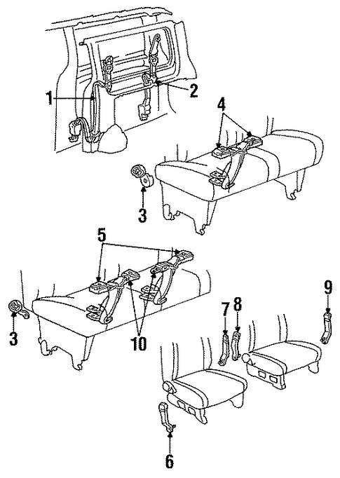 Aerostar REAR SEAT BELTS