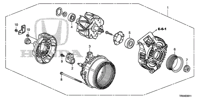 CIVIC SEDAN ALTERNATOR (DENSO) (2.4L)