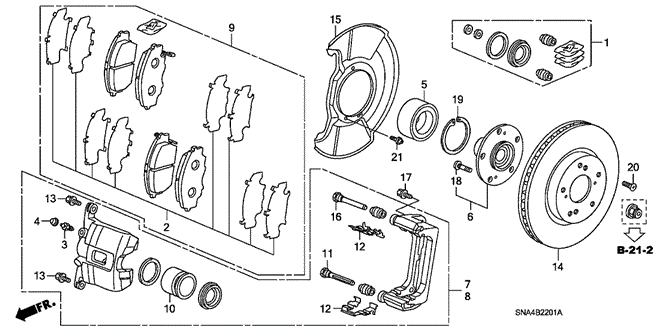 CIVIC SEDAN FRONT BRAKE (2.0L)