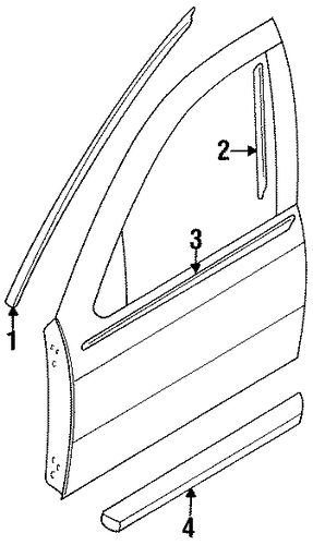 Sentra EXTERIOR TRIM - FRONT DOOR