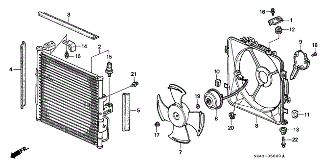 BODY / AIR CONDITIONING/A/C AIR CONDITIONER (CONDENSER) for 1993 Honda CIVIC SEDAN #1