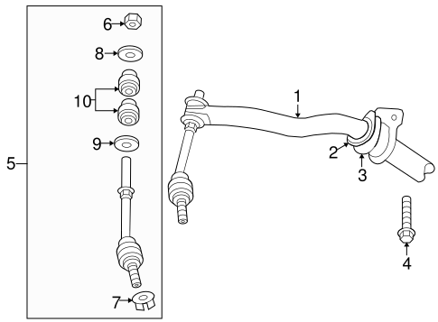 Ram 2500 STABILIZER BAR & COMPONENTS 3
