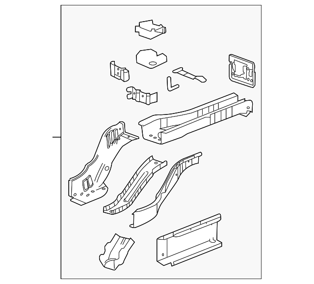 92223623 Деталь REAR RAIL ASSY, RIGHT