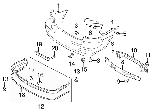 SX4 BUMPER & COMPONENTS - REAR