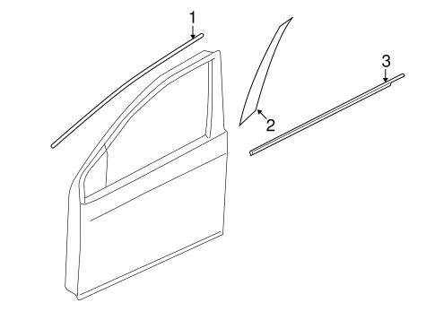 Sentra EXTERIOR TRIM - FRONT DOOR