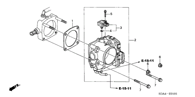 ENGINE/THROTTLE BODY (V6) for 2003 Honda ACCORD SEDAN #1