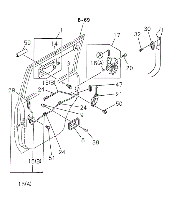 BODY / AIR CONDITIONING/REAR DOOR LOCKS for 1998 Acura SLX #1
