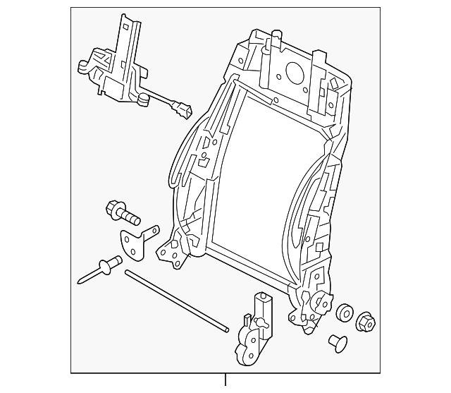 4H0881516 Деталь SEAT BACK FRAME, RIGHT