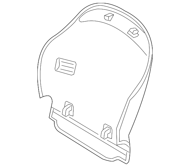 4H0881969HV5 Деталь SEAT BACK PANEL, RIGHT