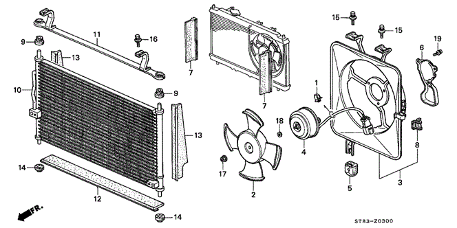 INTEGRA SEDAN A / C CONDENSER (2)