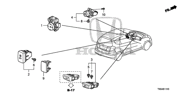 ELECTRICAL / EXHAUST / HEATER / FUEL/SWITCH for 2009 Honda FIT #1