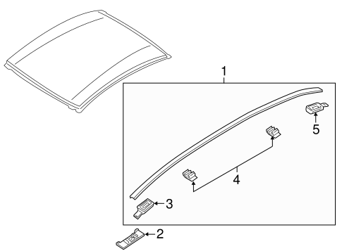 RX-8 EXTERIOR TRIM - ROOF