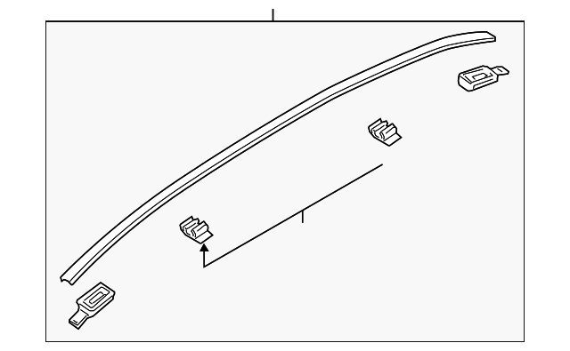 F152509H0H74 Деталь ROOF MOLDING, RIGHT