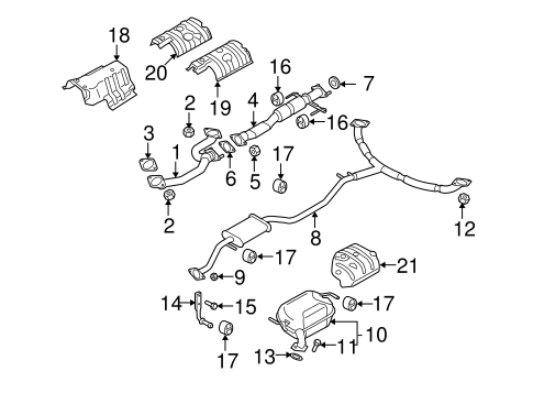 CX-9 EXHAUST COMPONENTS