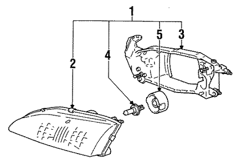 Paseo HEADLAMP COMPONENTS