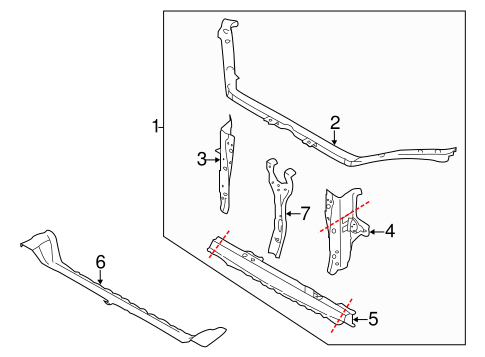 Impreza RADIATOR SUPPORT