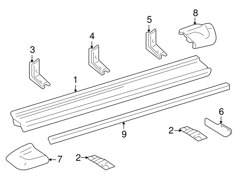 Land Cruiser EXTERIOR TRIM - PILLARS 2