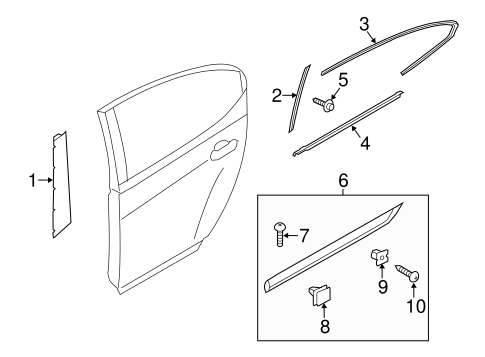 Cadenza EXTERIOR TRIM - REAR DOOR