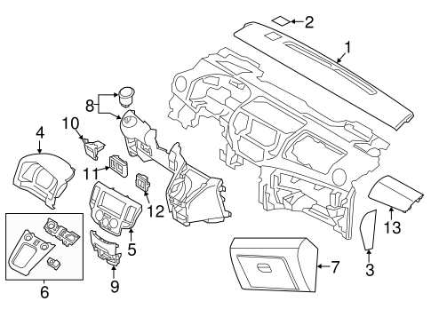 NV200 INSTRUMENT PANEL COMPONENTS