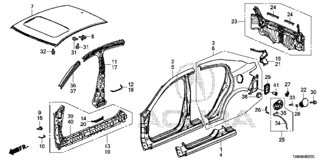 ILX OUTER PANEL - REAR PANEL